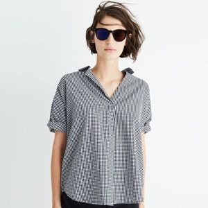 Courier Button-Back Shirt in Gingham Check